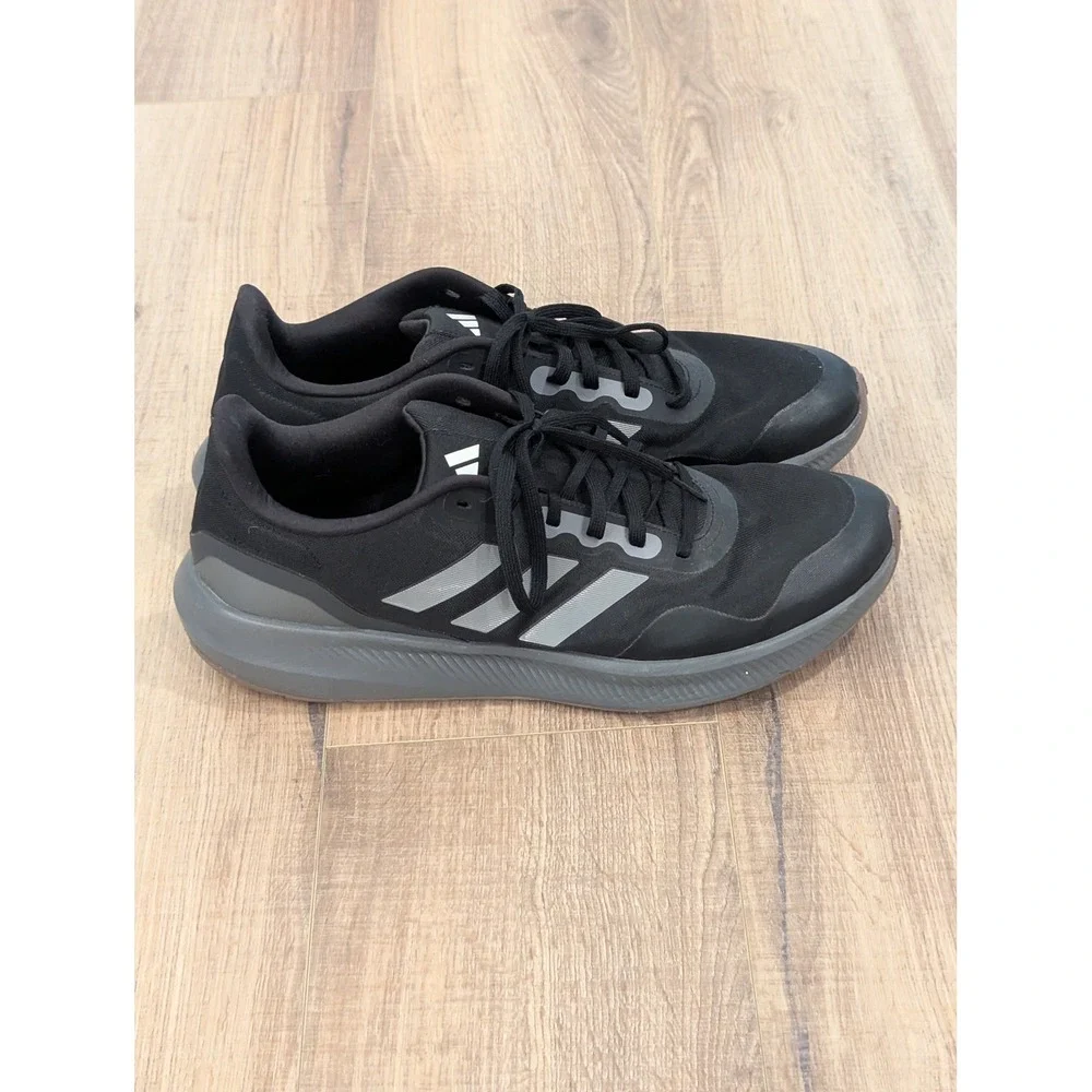Adidas Cloudfoam Running Shoes Mens 14 Black Gray Athletic Sneakers HP7568
